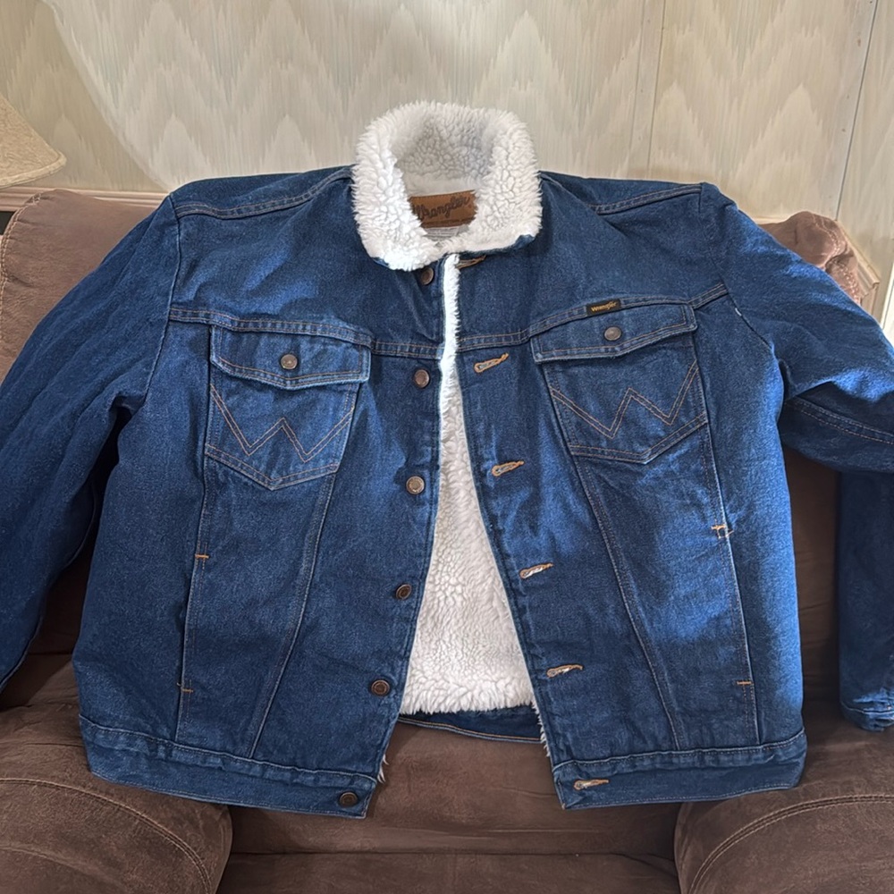 Wrangler Mens Cowboy Cut Western Lined Denim Jacket XL